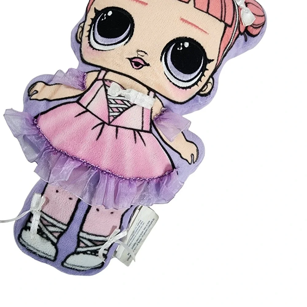 LOL Surprise Center Stage Ballerina Plush Character Pillow Pink Purple 14 Inch